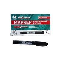 Маркер перманентный, черный, круглый, «Maximum» (10 шт)  (2245)