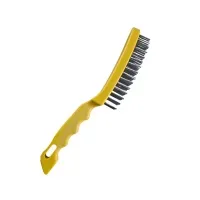 Щетка металлическая ручная, шестирядная, с пластиковой ручкой