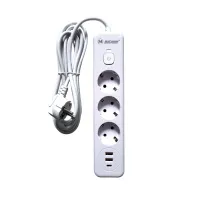Сетевой удлинитель 8 м, 3 розетки, 2 USB порта, Type C, "MAXIMUM"(Максимум)MX 12509